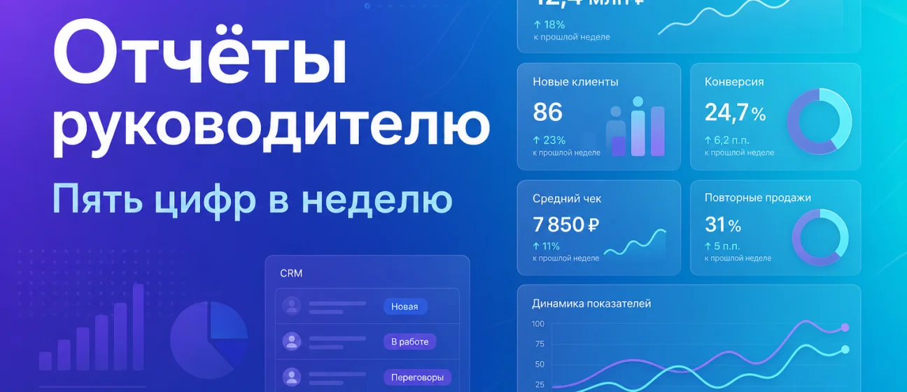 Отчёты для руководителя без сложной аналитики