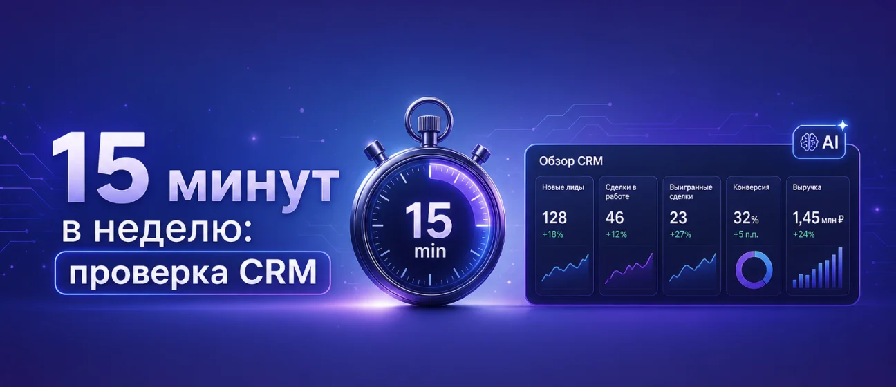 Пятнадцать минут в неделю: как руководителю проверять CRM